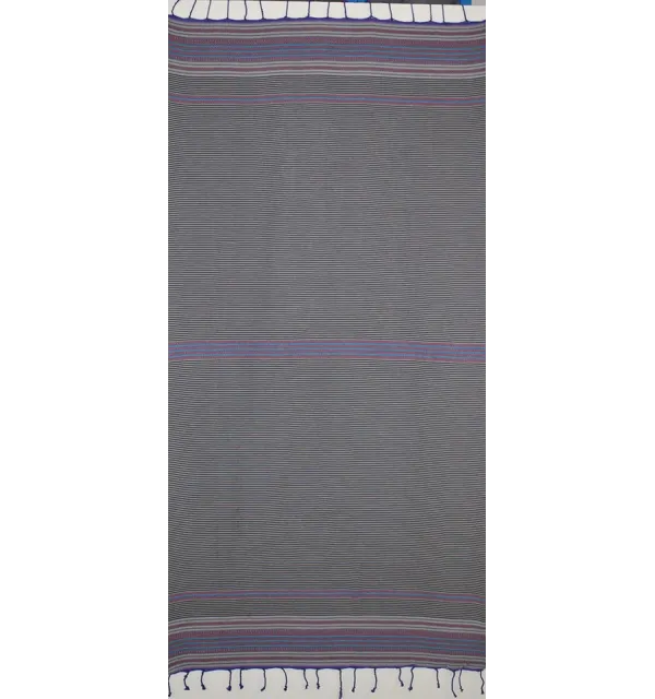 Fouta arabesque rayée rouge 