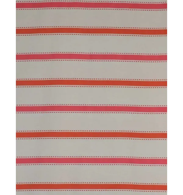 Fouta arabesque blanc crème, orange corail et rose 