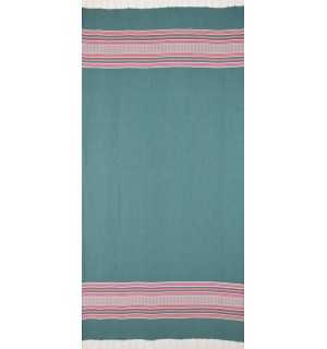 Dark green and pink arabesque beach towel  2
