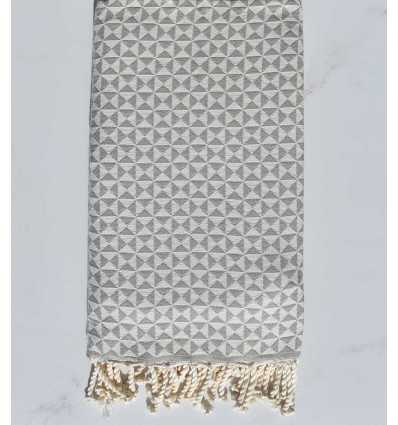 Beach towel butterfly gray taupe
