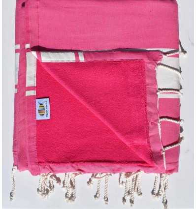 beach towel,doubled sponge pink, fuchsia
