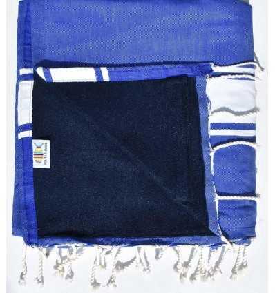 beach towel,doubled sponge royal blue and midnight blue