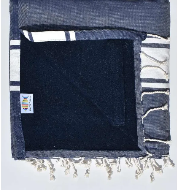 beach towel,doubled sponge blue jeans and  blue night 