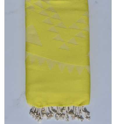 Beach towel bohemian  Lemon yellow