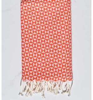 Beach towel butterfly red orange 
