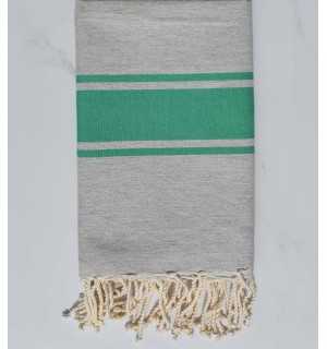 Beach towel gray apus and green leek 