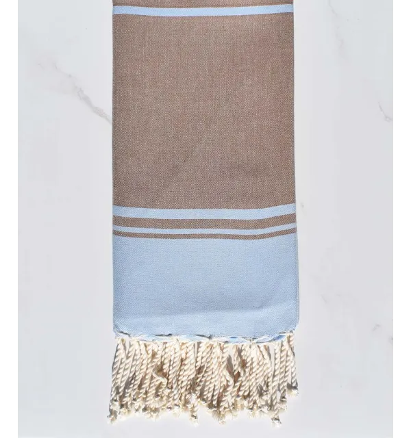beach towel  RAF-RAF blue sky and brownish brown 