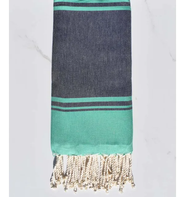 Beach towel v RAF-RAF midnight blue and malachite green 