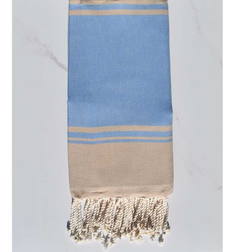 beach towel  RAF-RAF blue cornflower and beige