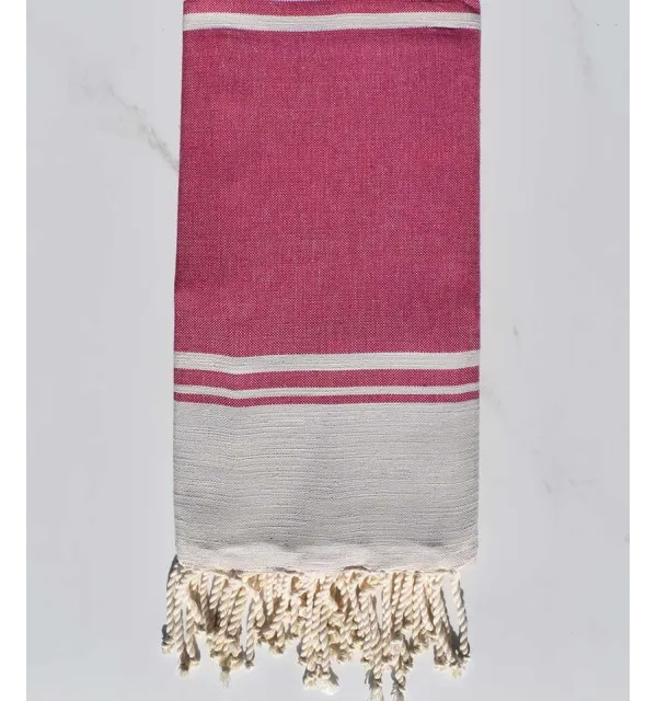 beach towel  RAF-RAF raspberry pink and   bisque 