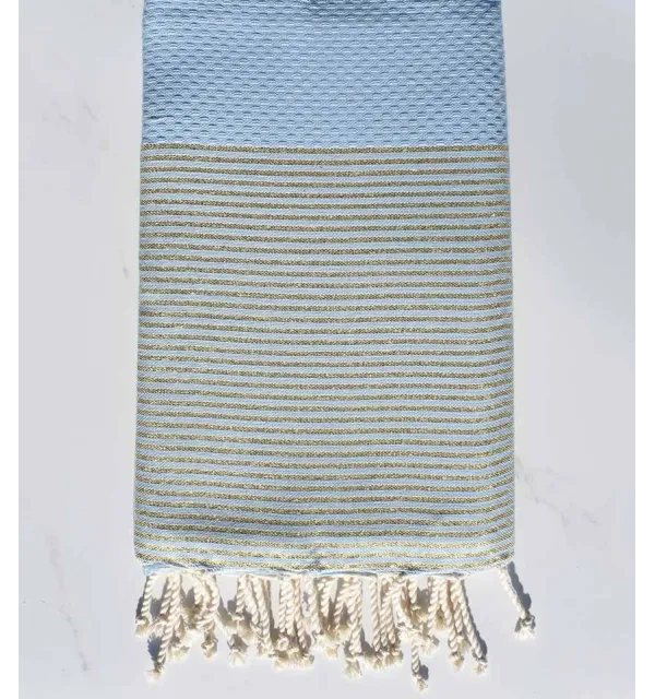 Beach towel lurex Honeycomb blue Mayan 