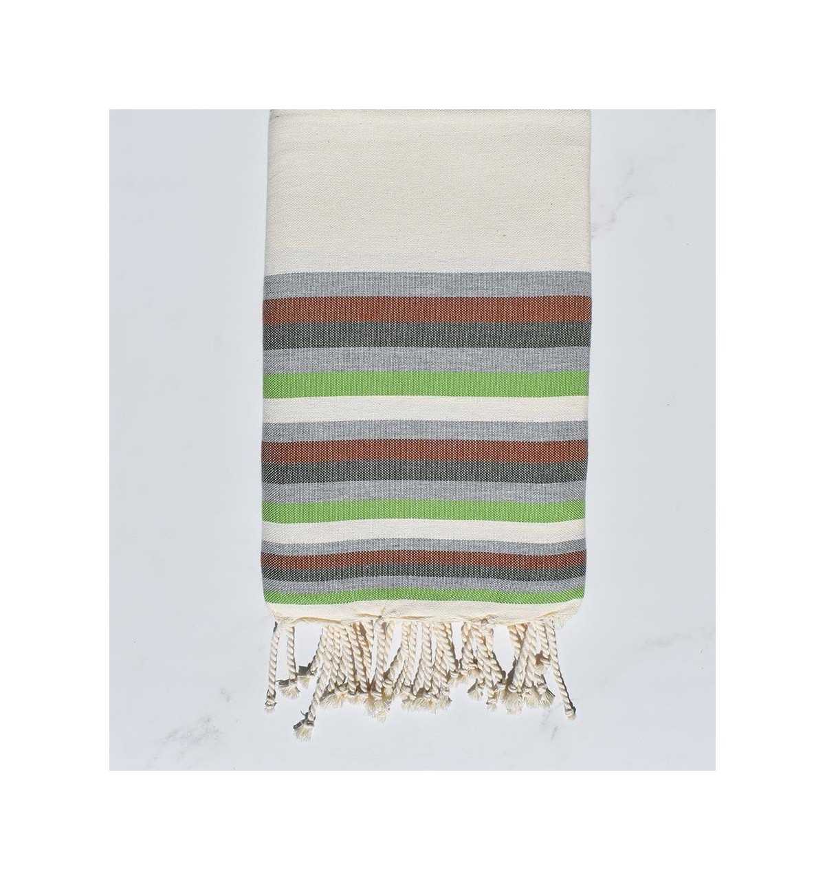 tan and white beach towels