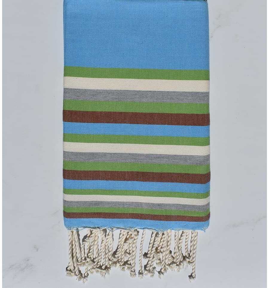 grey and white beach towels