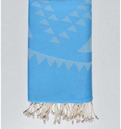Beach towel bohemian light blue