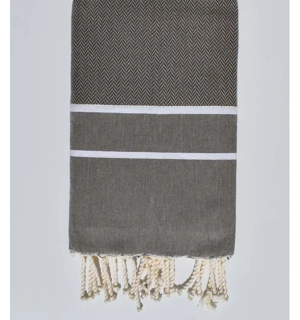 Beach towel chevron gray dust 