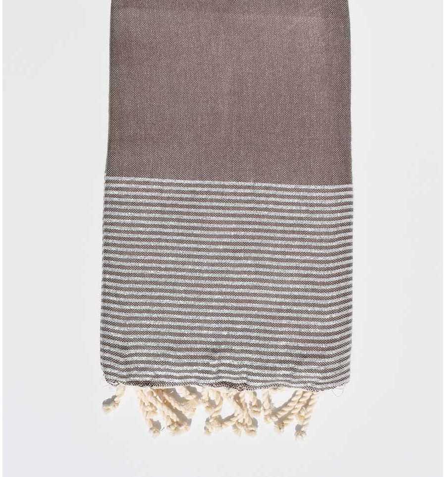 Beach towel lurex Brown 