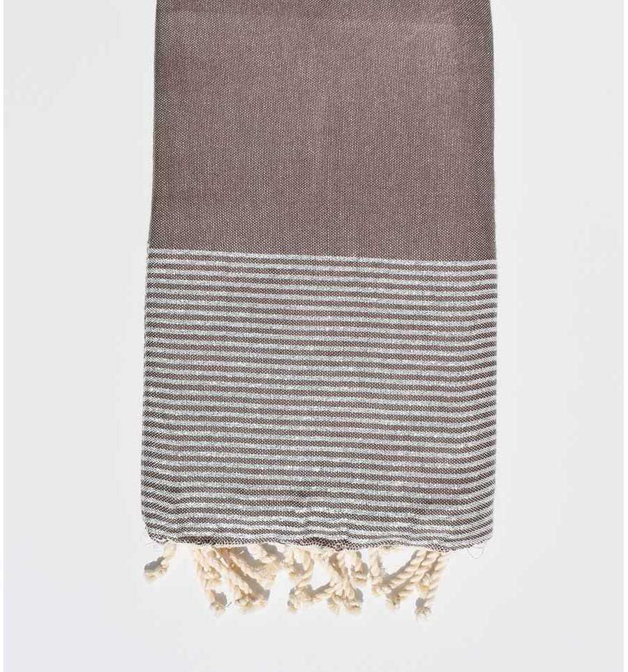 Beach towel lurex Brown