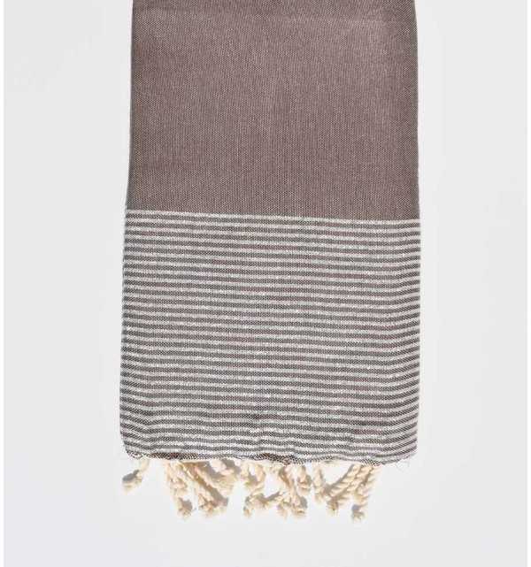Beach towel lurex Brown 