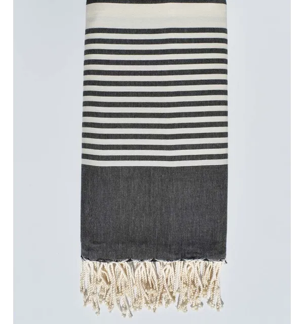 Thrown  slate gray and ecru 