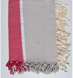 Thrown greige and pink with golden lurex thread 