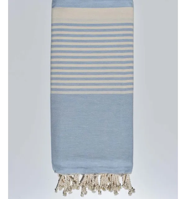 Blue wheelwright striped throw 