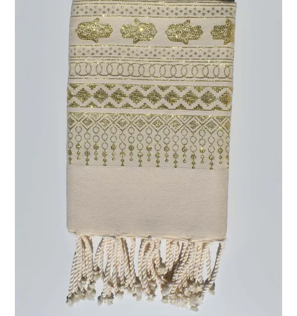 Khomsa ecru fouta 