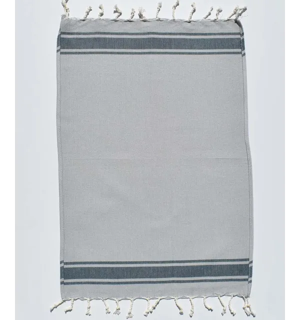 mini gray blue with stripes napkin 