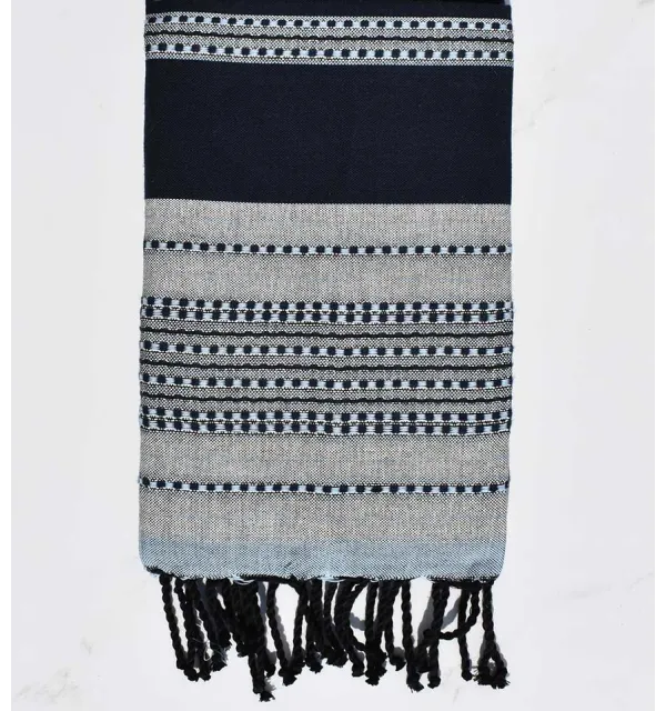 Beach towel arabesque blue night 