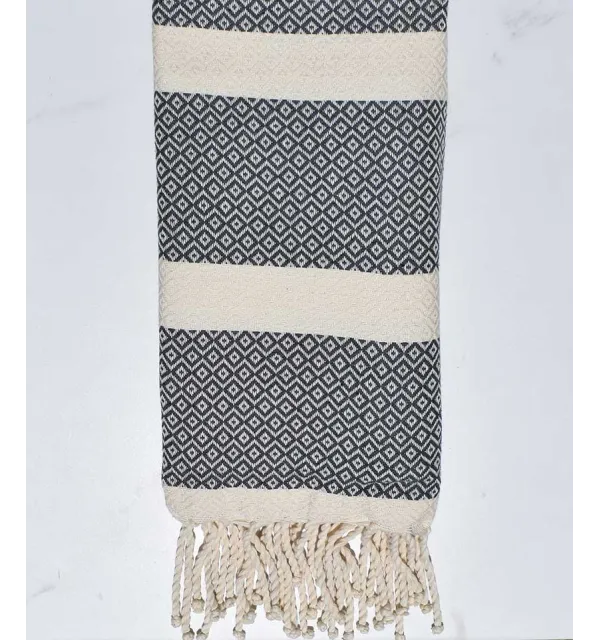 Lead gray chevron beach towel 