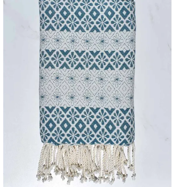 Beach towel flowery blue Duck 