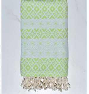 Beach towel flowery light green 