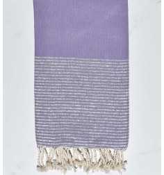 Flat lavender blue lurex fouta  - 1