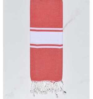 Red child beach towel Fouta Tunisia - 1
