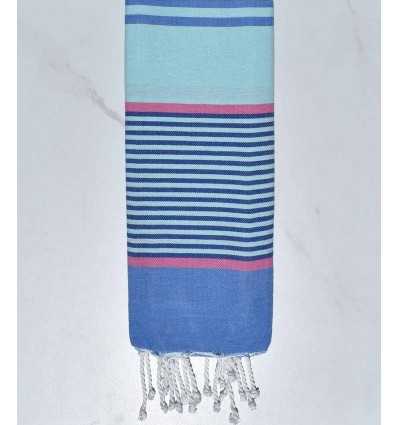 Azur haze, pink, blue cornflower and blue Kid beach towel
