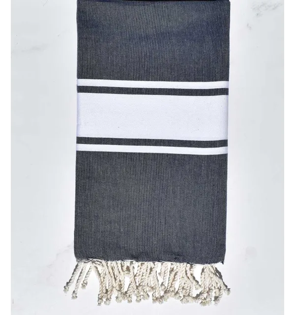 Flat navy blue fouta  - 1