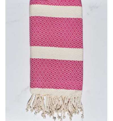 Beach towel chevron Fushia pink