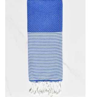 Honeycomb electric blue child fouta Fouta Tunisia - 1
