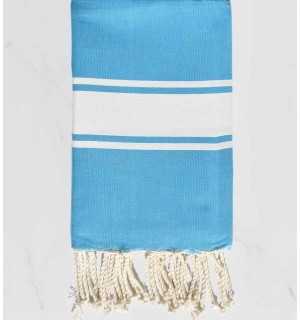 Carribean Blue beach towel Fouta Tunisia - 1