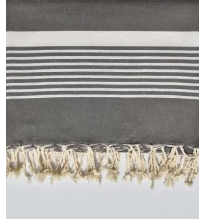 Taupe gray throw 2m * 2.80m  - 1 2