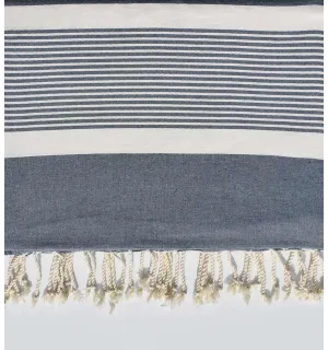 Blue horizon throw 2m * 2.80m Fouta Tunisia - 1 2
