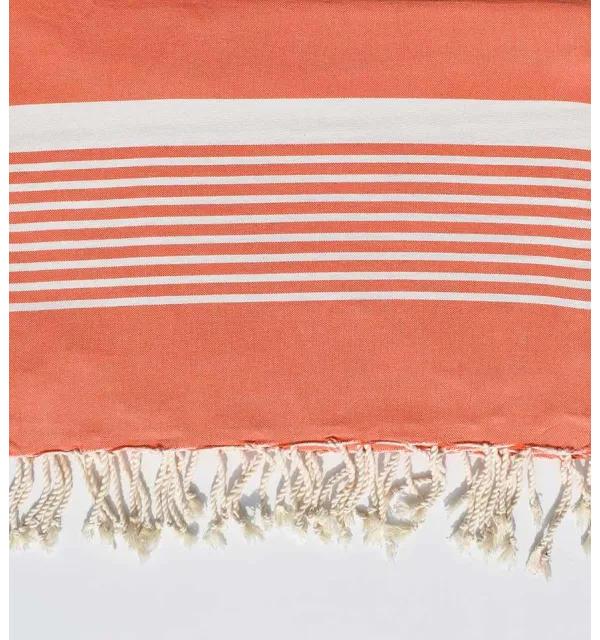 Coral white striped Thrown 2m*2.80m  - 1