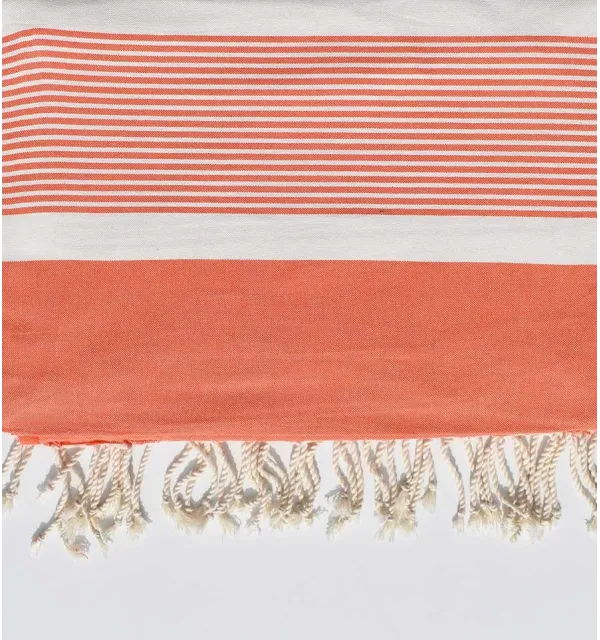 Coral white striped Thrown 2m*2.80m  - 2