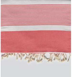 pink Vanilla ice Throw 2m*2.85m Fouta Tunisia - 1 2