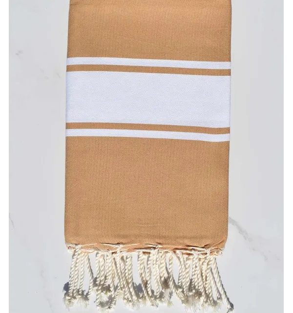 Ocher flat beach towel  - 1