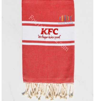  KFC embroidered red beach towel