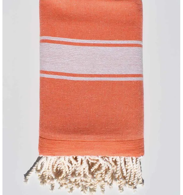 Coral beach towel sponge Fouta Tunisia - 1