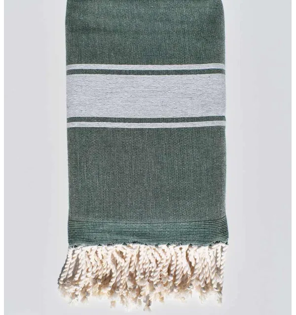 Dark moss green beach towel sponge  - 1