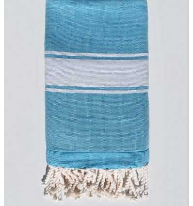 medium azure blue beach towel sponge