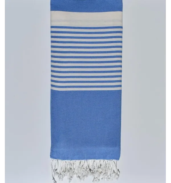 Blueberry striped throw Fouta Tunisia - 1
