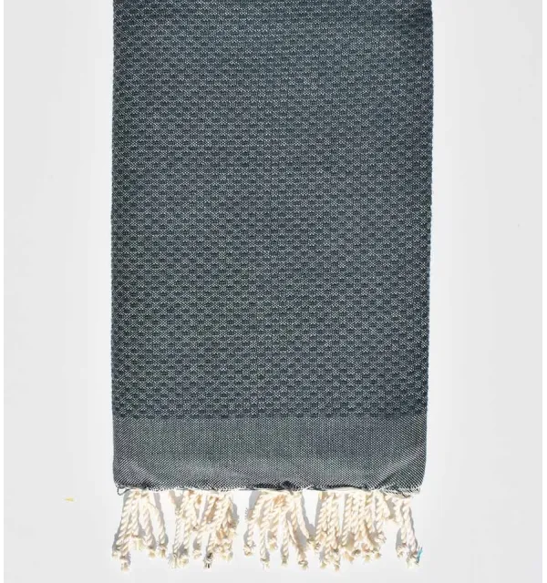 Plain honeycomb forest green fouta Fouta Tunisia - 1
